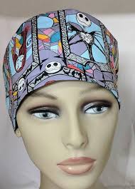 Jack and Sally Window Hybrid, Mens, Surgeon Cap Style Scrub Hat