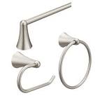 Hollyn 24-Inch Towel Bar with Paper Holder and Towel Ring BH3933BN Moen
