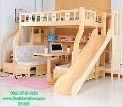 Jual Dan Desain Set Tempat Tidur Tingkat Multifungsi Natural Dipan Tingkat Anak Murah Kualitas Tempat Cool Kids Bedrooms Kids Bedroom Furniture Bedroom Design
