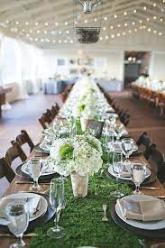 9 Trending Table Runners For Weddings Mywedding Moss Table Runner Rustic Wedding Table Wedding Table