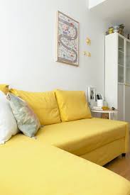 Ikea Friheten Sectional Sofa Bed In Bright And Bold Mustard Yellow Wool Shire Mustard Sofa Slipcovers By Comfort Wor Ikea Living Room Sofa Bed Slipcovered Sofa