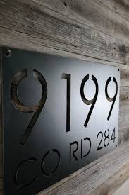 Blend style and function with this diy modern house number plaque. Large Metal Address Plaque With Street Name House Number Plaque Address Sign House Numbers Custom Address Modern Address Mid Century Modern Address Plaque House Numbers Metal House Numbers