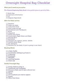 Overnight Hospital Bag Checklist Hospital Bag Checklist Hospital Bag Delivery Hospital Bag
