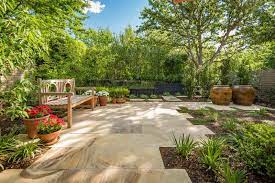 Limestone Paving Landscape Design By Dinah Meagher Canberra Gardens Australian Native Garden Brick Planter Garden Paving