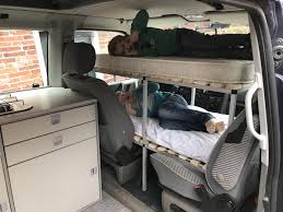 Visit These Ideal Blueprints For A Full Size Bunk Bed Space Bunkbedswithstairs Camper Beds Van Camping T4 Camper