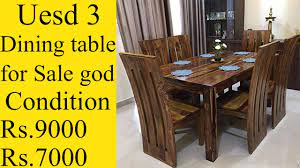 One of the chairs has a small rip as shown in the last photo. 3 Used Dining Tables For Sale Good Condition Low Price In Pakistan Offer Time Youtube
