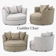 Solid wood contrasting black frame and legs for strong support; 3d Cuddler Chair Cgtrader