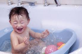 Bed bath & beyond has all the bedding and accessory items you need to check off each box on your nursery list. Baby Boy Bath In Bathroom Stock Photo Picture And Royalty Free Image Image 6825903