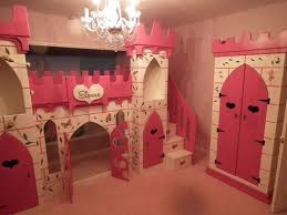 Elaborate Princess Castle Bed With Slide And Stairs And Hand Painted Artwork And Matching Wardrobe Castle Bed Princess Castle Bed Girl Beds