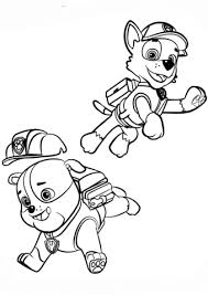 Paw Patrol Rubble And Rocky Coloring Page Paw Patrol Ausmalbilder Ausmalbilder Kinder Ausmalbilder