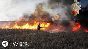 An incendiary balloon sent from the gaza strip sparked a fire in a field in the sha'ar hanegev regional council in southern israel on monday, marking the first confirmed incendiary balloon fire. Gazan S Launch Incendiary Balloons Despite Ceasefire Tv7 Israel News