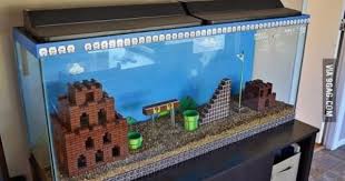 Super Mario Fish Tank Lego Super Mario Cool Fish Tanks Game Room Kids