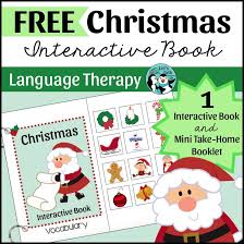Christmas Vocabulary Interactive Book Christmas Speech Therapy Interactive Book Language Therapy Activities