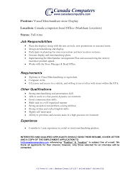 Area Visual Merchandiser Cover Letter March 2021