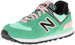 New Balance Women S Wl574 Pal Springs Collection Running Shoe Green Pink 7 5 B Us New Balance Walking Shoes Womens Running Shoes Green Shoes