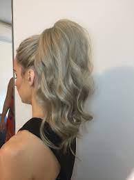 Wavy High Ponytail Wedding Hair Bridesmaids Hairstyle High Ponytail Hairstyles Bridesmaid Ponytail Ponytail Bridal Hair