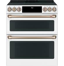 It's time appliances have a personality. Ge Cafe Chs950p4mw2 30 Slide In Induction And Convection Double Oven Range Matte White