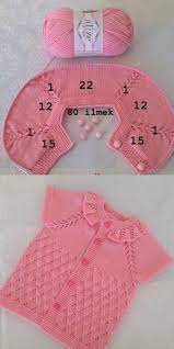 minnak bebelere robasiyla birlikte orgu modeli yapilisi orgu bebek yelek baby knitting patterns