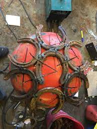 Each horseshoe pit is approximately 40 feet from one another & each diy horseshoe pit is 48″ long by 42″ wide by 12″ high. Horseshoe Fire Pit Mig Welding Forum