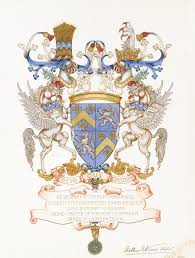 Coat Of Arms Of Robert Offley Ashburton Milnes 2nd Baron Houghton 1858 1945 Created Earl Of Crewe In 1895 And Marques Heraldry Coat Of Arms Typographic Art