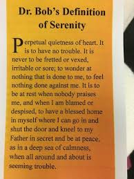 Dr Bob S Definition Of Serenity Feeling Nothing Definitions Feelings