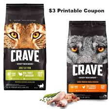 In this particular case, the $1.50/3 we crave cat coupons and the $5.00/1 crave cat forage coupon are printable. Crave Dog And Cat Food Printable Coupon Mybargainbuddy Com