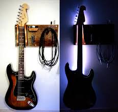 Guitar Cable Pick Slide Holder Made With Scrap Wood Led Deco Maison Maison Deco