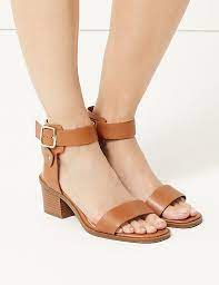 Wide Fit Leather Ankle Strap Sandals M S Collection M S Ankle Strap Heels Ankle Strap Sandals Strap Sandals