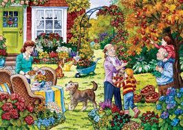 Maybe you would like to learn more about one of these? In The Garden Puzzle Art Animated Art Larger Piece Jigsaw Puzzles