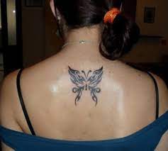 Upper Back Butterfly Tattoo For Girls Tattoos For Women