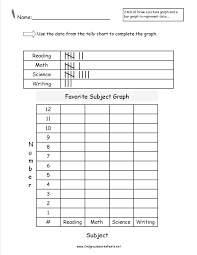 free reading and creating bar graph worksheets