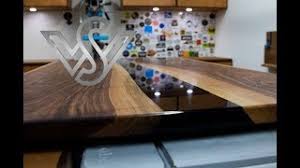 This piece is sold as shown but we can create something for you in your choice of wood and epoxy resin color. How To Build Walnut Wood And Black Epoxy Resin River Table Youtube