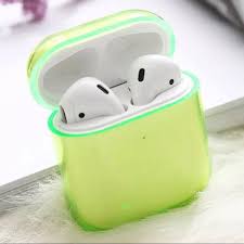 Neon Green Clear Airpods Case Cover In 2020 Airpod Case Air Pods Custom Case