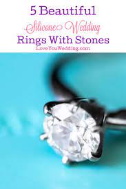 5 Beautiful Silicone Wedding Rings With Stones
