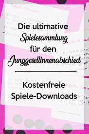 Der klassische junggesellenabschied besteht bei den herren aus einer kneipentour. Grosse Jga Spiele Sammlung Frauen Manner Gratis Downloads Junggesellinnenabschied Polterabend Ideen Spiel Junggesellinnenabschied