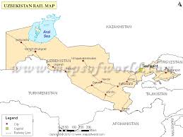 Afghanistan has three railroad lines in the north of the country. Uzbekistan Rail Map
