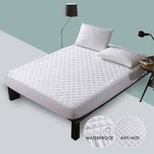 Quilted Waterproof Mattress Cover Brushed Fabric Anti Mite Breathable Knitted Bed Protection Pad Mattress Protector Padded Mattress Protector Mattress Protectormattress Cover Aliexpress