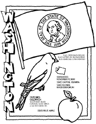 Washington State Free Printable Coloring Page Flag Coloring Pages Washington State History Washington State Flag