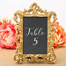 Gold Frames 4 X 6 Size Baroque Frame For Table Numbers With Images Wedding Frames Framed Table Numbers Wedding Wedding Favors