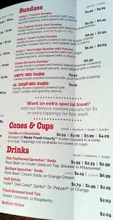 Sundaes And More Menu Page Picture Of Andy S Frozen Custard Mount Prospect Tripadvisor