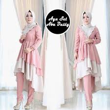 Cantik dan menawan ini sederet inspirasi model gamis brokat. 45 Gamis Setelan Rok Celana Kulot Terbaru 2020 Gamisalya