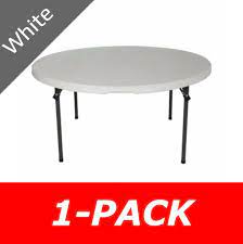It's great for use outdoors, as well as indoors. Lifetime Round Folding Table 22970 60 Inch White Granite Singe Pack