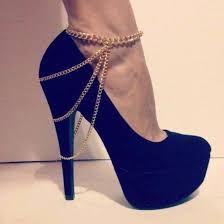Beautiful Black And Gold High Heels Jewels Gold Jewellery Ankle Bracelet Heel High Heels Shoes Pretty Platform Shoes Black Chain Anklet Jewelry Ankle Jewlery Gold Je Heels Pretty Shoes High Heels