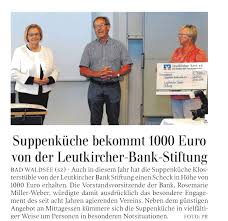 Deswegen arbeiten in zukunft 27 bad waldseer mitarbeiter in leutkirch. Spenden Presse Klosterstuble Bad Waldsee