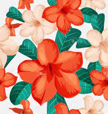 Click through to see more similar artworks! Seamless Floral Pattern With Tropical Flowers Foliage Seamless Royalty Free Cliparts Vectors And Stock Illustration Image 126461341
