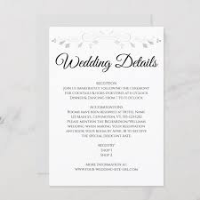 Silver Gray Flourish Elegant Wedding Details Enclosure Card Zazzle Com In 2020 Wedding Invitation Details Card Wording Wedding Invitation Details Card Wedding Details Card