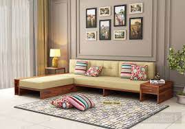 Cortez L Shaped Wooden Sofa Wooden Sofa Designs Living Room Decor Colors Simple Sofa
