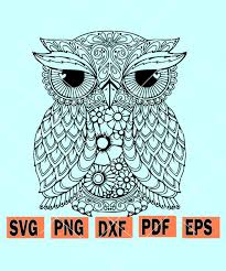 Download Owl Mandala Svg Owl Zentangle Svg Mandala Owl Svg Owl Lover Vector Svg Hubs