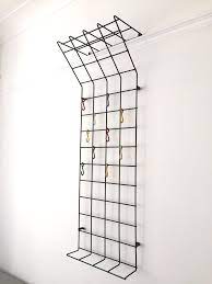 Mid Century Geometric Wire Grid Coat Rack By Karl Fitchel Coat Rack Wall Wall Mounted Coat Rack Coat Rack