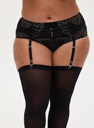 Black stockings and black suspender belt suspenders 6 8 10 garter belt. Plus Size Black Mesh Lace Garter Belt Torrid